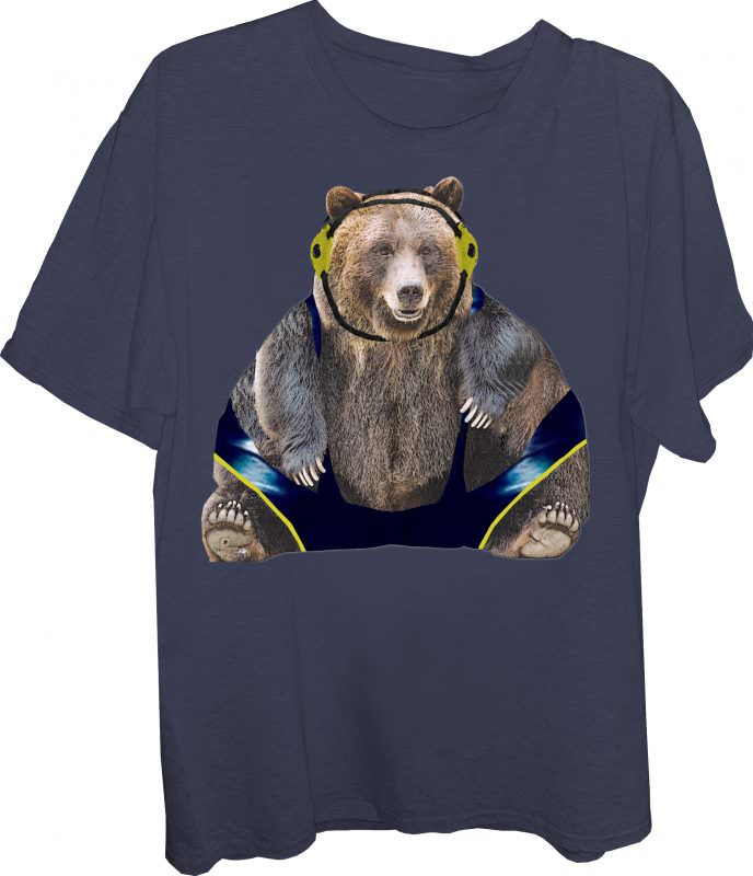 Bear Wrestler T Shirt Front/Back - Behrbones Clothing